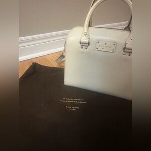 Cream kate spade cross body satchel